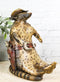 Western Cowboy Armadillo with Sheriff Gun Hat Badge Cell Phone Holder Figurine