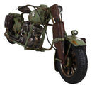 American Military US Army Classic Retro Camo Chopper Bike Motorcycle Figurine