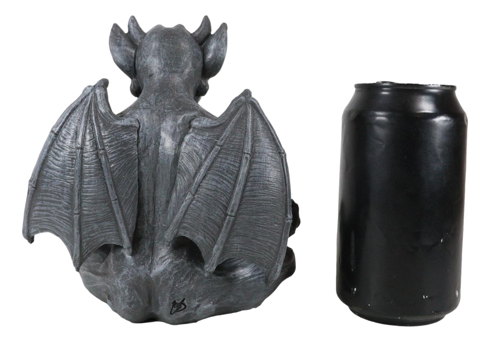Medieval Gothic Horned Demonic Gargoyle With Wings in Yoga
