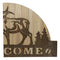 Rustic Western Wapiti Elk Deer By Pine Forest MDF Wood Welcome Wall Decor 17"L