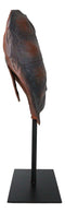 Nautical Marine Faux Alligator Snapping Turtle Shell Sculpture With Pole Stand