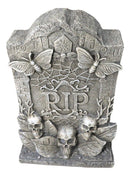 Ossuary Gothic Skulls Death Moths Graveyard Mortuary RIP Tombstone Figurine
