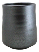 Pack Of 6 Black Tetsu Kesho Reactive Glaze Ceramic Yunomi Tea Cups 9oz