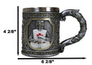 Scroll Patterned Coat Of Arms Medieval Templar Crusader Knight Tankard Mug 15oz