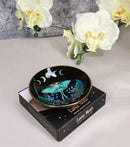 Wicca Witchcraft Dark Forest Phases of The Moon Luna Moth Round Incense Holder