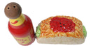 Ceramic Taco Tuesday Hot Sauce Bottle And Cheese Taco Salt Pepper Shakers Set