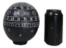 Gothic Wicca Black Mystic Arts Planetarium Zodiac Celestial Ancient Symbols Skull Figurine