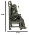 Norse Viking Odin The Alfather Sitting On A Throne with Raven Spear Statue