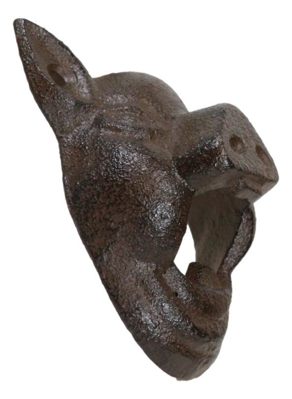 Pack Of 2 Rustic Western Farm Swine Porky Pig Head Wall Glass Bottle Cap Openers