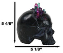 Black Gothic Macabre Spiky Two Tones Crystal Cavern Mine Cranium Skull Figurine