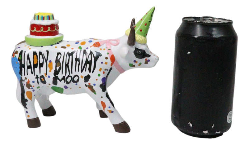 Cow Parade Happy Birthday To Moo Party Hat And Cake Collector's Figurine