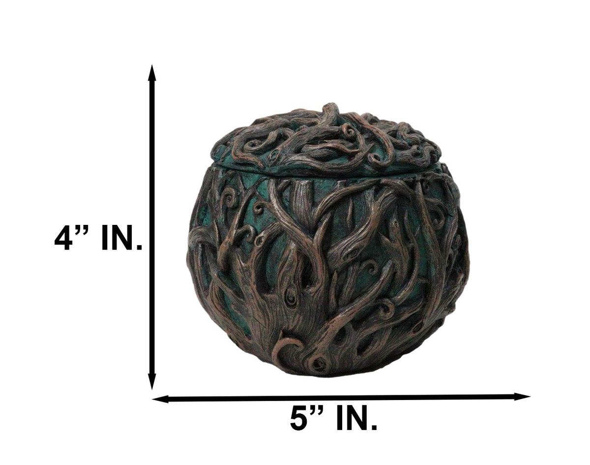 Wiccan Gaia Earth Goddess Mother Nature Keepsake Trinket Box Figurine
