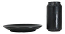 Pack Of 6 Black Silk Melamine Round Appetizer Dessert Side Dishes Plates 7"D