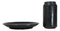 Pack Of 6 Black Silk Melamine Round Appetizer Dessert Side Dishes Plates 7"D