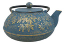 Traditional Oriental Tetsubin Maple Leaves Momiji Design Cast Iron Teapot 40oz