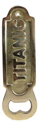Set Of 2 Solid Brass Antiqued Nautical Marine RMS Titanic Hand Bottle Cap Opener