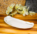 Set Of 6 Yukino Hana Snow Melamine Half Moon Partitioned Sushi Plate Platters