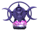 Wicca Shaman Spiral Goddess Triple Moon Pentagram With LED Crystals Figurine