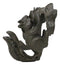 Rustic Country Cast Iron Squirrel On Tree Branch 4-Peg Wall Coat Hooks 13"L