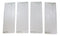 Set Of 4 Modern Yukino Hana Snowflakes Melamine Large Serving Platters 16" Long