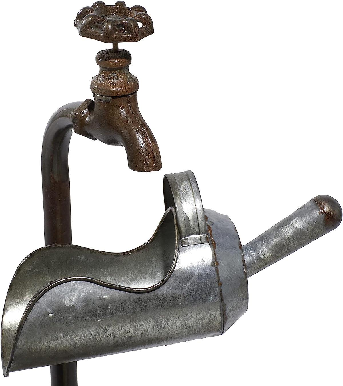 Galvanized Metal Rustic 3 Tier Shovels Cascading Basin Electric Water Fountain