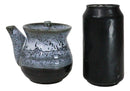 Mountain Snowcap Tenmoku Glazed Porcelain Soy Sauce Shoyu Flask Dispenser Japan