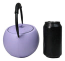 Pastel Purple Minimalist Tilted Round Cast Iron Teapot 28oz Tea Pot With Handle