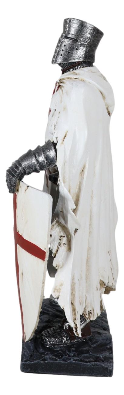 Templar White Cloak Caped Medieval Crusader Axeman Knight At Day's End Figurine - Ebros Gift