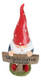 Whimsical Garden Mr Gnome By Toadstool Mushrooms Welcome Friends Sign Figurine