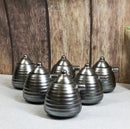 Set Of 6 Tetsu Kesho Black Tenmoku Porcelain Soy Sauce Shoyu Flask Dispensers