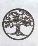 Brown 24"D Oversized Celtic Tree of Life Medallion Metal Wall Circle Plaque
