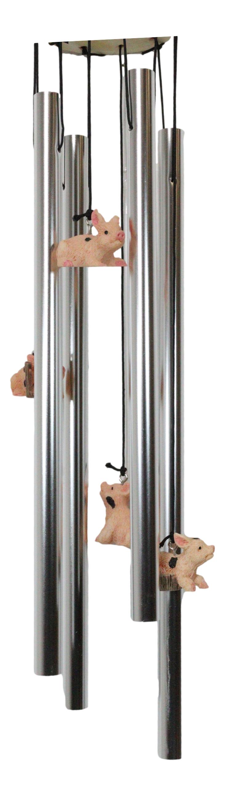 Mother Goose Nursery Rhymes Miss Piggy Pig with Piglets Family Wind Chime