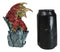 Fantasy Red And Gold Geode Dragon Perching On Crystal Rock Cavern Small Figurine