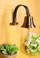 Victorian Antiqued Solid Brass Compact Shopkeeper Door Bell Dinner Bells
