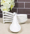 Pack of 6 Yukino Hana Collection Ceramic Asian Soup Spoons With Hook 5.75"L