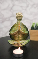 Nautical Marine Green Turtle in Blissful Meditation Decorative Figurine 6.25" L