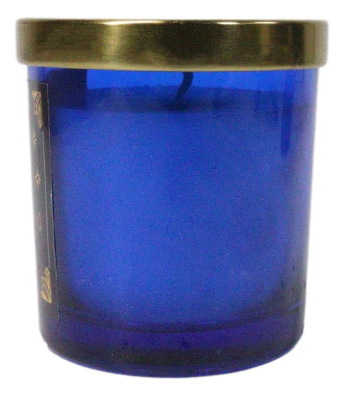 Wicca Witchcraft Mystic Tarot The Star Lavender Scented Pillar Candle Gold Lid