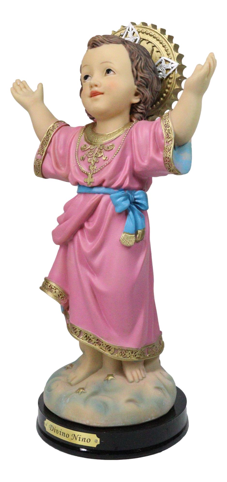Catholic Christian Santo Nino Divine Child Jesus Christ Figurine With Base 12"H