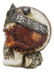 Western Texas Longhorn Silver Concho Buckle Skull Money Coin Bank Figurine