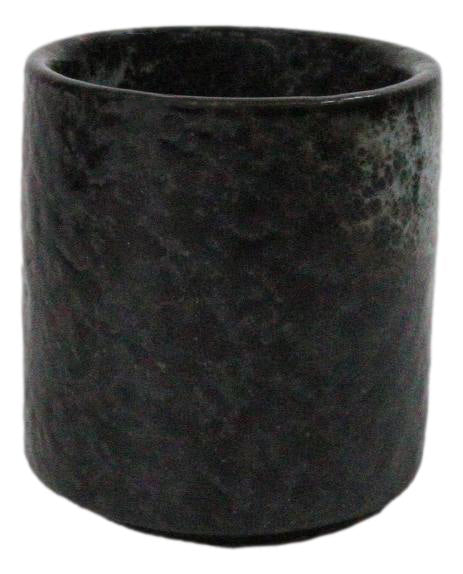 Hakumu Black Ochoko Ceramic Sake Cups 1.5 Oz, Set of 6, Japanese Style Drinkware