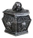 Gothic Celtic Knotwork Graveyard Skulls And Bones Hexagon Decorative Trinket Box