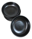 Pack Of 5 Black Tetsu Kesho Ceramic Collection Shallow Bowl Or Deep Plates 10oz