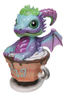Ruth Thompson Artisan Mocha with Scotty Drake Wyrmling Dragon In Cup Figurine