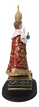 Roman Catholic Orthodox Infant of Prague Sculpture 12.5"H With Brass Name Plate
