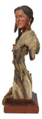 Tribal Native American Indian Lady Princess with Eagle Feathers Bust Figurine