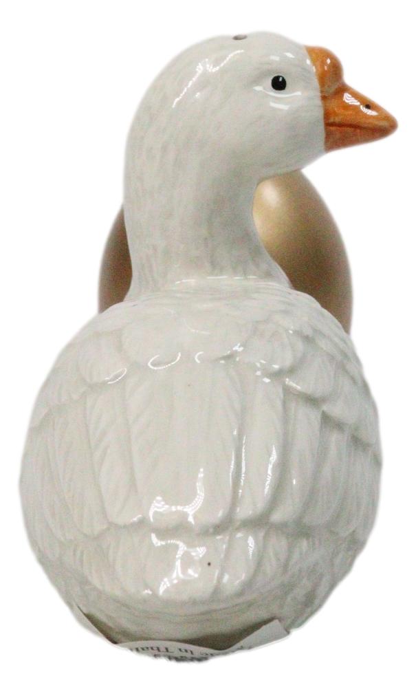 Ebros Goose and Golden Egg Ceramic Salt and Pepper Shakers Set of 2