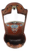 Western Cowboy Country Rustic Horse Saddle With Cow Skull Wall Bottle Opener