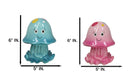 Set of 2 Whimsical Marine Blue And Pink Sea Jellyfish Money Savings Piggy Banks