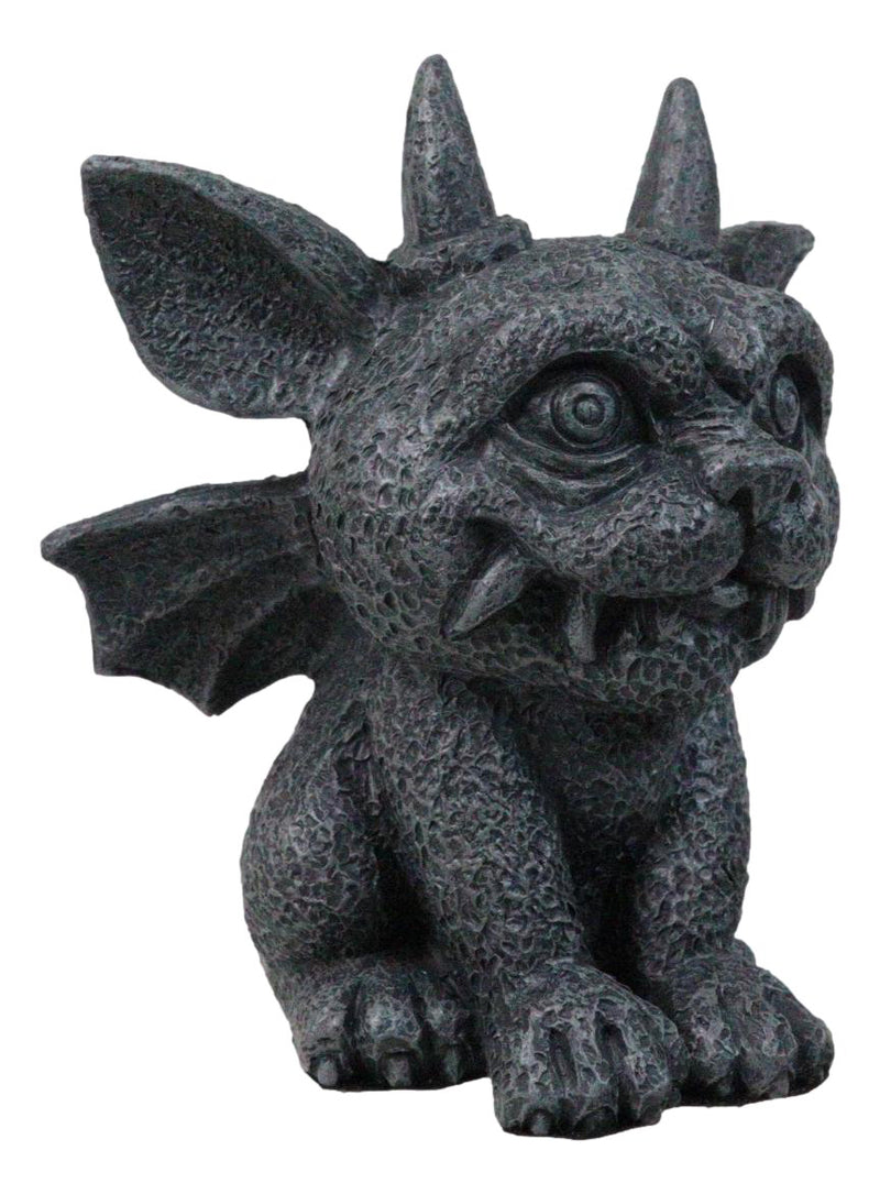Gothic Horned Bat Cat Gargoyle Bast Figurine 4.5" H Mythical Fantasy Talisman