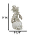 Ossuary Macabre Skeleton Bone Dragon Perching On Gothic White Skull Figurine